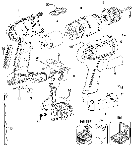 Part Location Diagram of FSMVC Black and Decker Charger